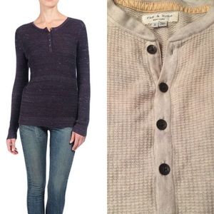 Rag & Bone thermal Henley top SZ small